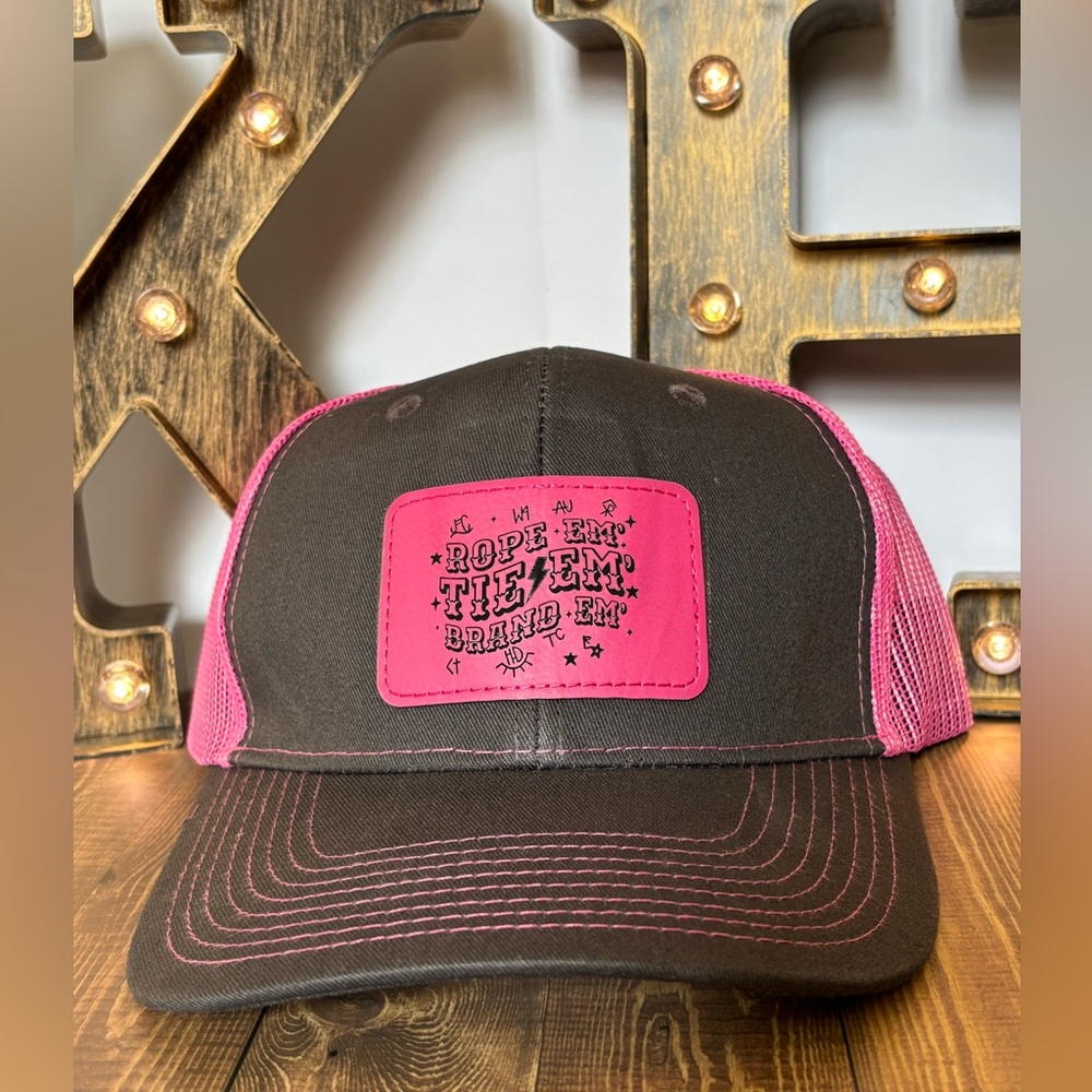 Trucker Hat Rope-em, Tie-em, Brand-em